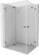 Mexen Lunar-F Duo faltbare Duschkabine 95 x 90 cm, transparent, Roségold - 836-095L-090P-60-00