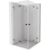 Mexen Lunar-F Duo faltbare Duschkabine 95 x 95 cm, transparent, Roségold - 836-095L-095P-60-00