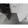 Mexen Kioto Duschwand Walk-in 90 x 200 cm, Graphit 8 mm, Roségold - 800-090-101-60-40