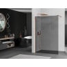 Mexen Kioto Duschwand Walk-in 120 x 200 cm, Grafit 8 mm, Roségold - 800-120-101-60-40