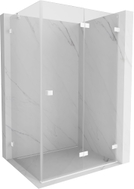 Mexen Lunar-F Duschkabine klappbar rechts 95 x 80 cm, transparent, weiß - 836-095-080-20-00-P