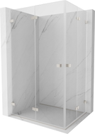 Mexen Lunar-F Duo Faltbare Duschkabine 95 x 75 cm, transparent, gebürsteter Nickel - 836-095L-075P-97-00