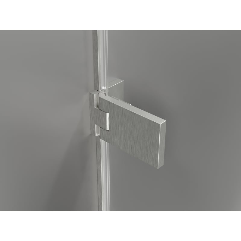 Mexen Lunar-F Duo Duschkabine klappbar 95 x 90 cm, transparent, gebürsteter Nickel - 836-095L-090P-97-00
