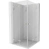 Mexen Lunar-F Duo faltbare Duschkabine 95 x 95 cm, transparent, gebürsteter Nickel - 836-095L-095P-97-00
