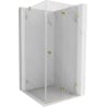 Mexen Lunar-F Duschkabine Faltbar Rechts 80 x 80 cm, Transparent, Gold - 836-080-080-50-00-P