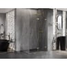 Mexen Lunar-F faltbare Duschkabine rechts 85 x 80 cm, transparent, gold - 836-085-080-50-00-P