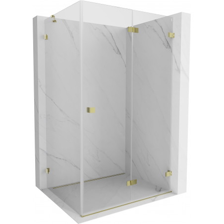 Mexen Lunar-F Duschkabine faltbar rechts 95 x 80 cm, transparent, gold - 836-095-080-50-00-P