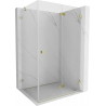 Mexen Lunar-F Duschkabine faltbar rechts 95 x 80 cm, transparent, gold - 836-095-080-50-00-P