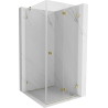 Mexen Lunar-F Duschkabine faltbar rechts 90 x 90 cm, transparent, gold - 836-090-090-50-00-P