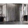 Mexen Lunar-F Duschkabine klappbar rechts 100 x 100 cm, transparent, gold - 836-100-100-50-00-P