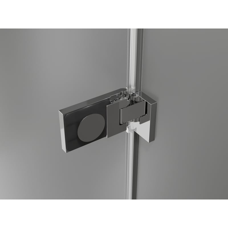 Mexen Lunar-F L klappbare Duschkabine links 80 x 80 cm, transparent, Chrom - 836L-080-080-01-00-L