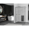 Mexen Kioto+ Duschwand mit Ablage Walk-in 90 x 200 cm, schwarzer Rahmen, Chrom - 800-090-121-01-70