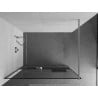 Mexen Kioto+ Duschwand mit Ablage Walk-in 90 x 200 cm, schwarzer Rahmen, Chrom - 800-090-121-01-70