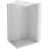 Mexen Lunar-F Duschkabine klappbar rechts 90 x 80 cm, transparent, gold gebürstet - 836-090-080-55-00-P