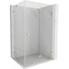 Mexen Lunar-F faltbare Duschkabine rechts 100 x 80 cm, transparent, gebürstetes Gold - 836-100-080-55-00-P