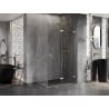 Mexen Lunar-F Duschkabine klappbar rechts 100 x 90 cm, transparent, gold gebürstet - 836-100-090-55-00-P