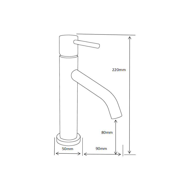 Mexen Rumba Waschtischarmatur, Graphit - 73500-66