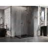 Mexen Lunar-F faltbare Duschkabine rechts 85 x 80 cm, transparent, Roségold- 836-085-080-60-00-P