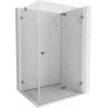 Mexen Lunar-F faltbare Duschkabine rechts 85 x 80 cm, transparent, Roségold- 836-085-080-60-00-P