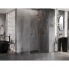 Mexen Lunar-F faltbare Duschkabine rechts 85 x 80 cm, transparent, Roségold- 836-085-080-60-00-P