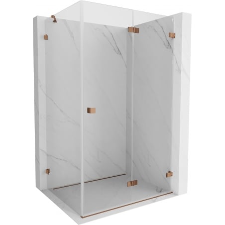 Mexen Lunar-F faltbare Duschkabine rechts 95 x 80 cm, transparent, Roségold- 836-095-080-60-00-P