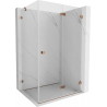 Mexen Lunar-F faltbare Duschkabine rechts 95 x 80 cm, transparent, Roségold- 836-095-080-60-00-P