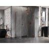 Mexen Lunar-F faltbare Duschkabine rechts 95 x 80 cm, transparent, Roségold- 836-095-080-60-00-P