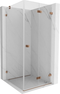 Mexen Lunar-F Faltdusche rechts 100 x 100 cm, transparent, Roségold- 836-100-100-60-00-P