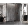 Mexen Lunar-F Faltdusche rechts 100 x 100 cm, transparent, Roségold- 836-100-100-60-00-P