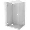 Mexen Lunar-F L faltbare Duschkabine links 100 x 80 cm, transparent, weiß - 836L-100-080-20-00-L