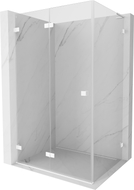 Mexen Lunar-F L faltbare Duschkabine links 100 x 80 cm, transparent, weiß - 836L-100-080-20-00-L