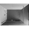 Mexen Kioto+ Duschwand mit Ablage Walk-in 130 x 200 cm, schwarzer Rahmen, Chrom - 800-130-121-01-70
