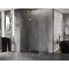 Mexen Lunar-F L klappbare Duschkabine links 90 x 80 cm, transparent, gold - 836L-090-080-50-00-L