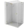 Mexen Lunar-F L faltbare Duschkabine links 95 x 80 cm, transparent, gold - 836L-095-080-50-00-L