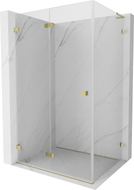 Mexen Lunar-F L faltbare Duschkabine links 95 x 80 cm, transparent, gold - 836L-095-080-50-00-L