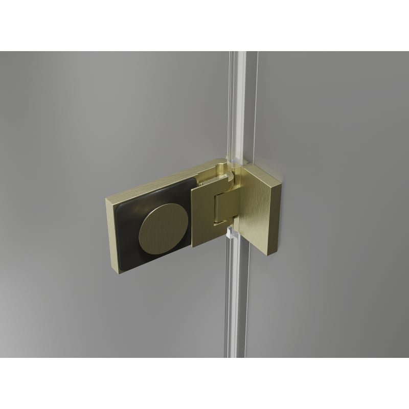 Mexen Lunar-F L Faltschiebedusche links 90 x 80 cm, transparent, gebürstetes Gold - 836L-090-080-55-00-L