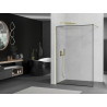 Mexen Kioto Duschwand Walk-in 100 x 200 cm, schwarzer Rahmen 8 mm, gold - 800-100-101-50-70