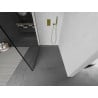 Mexen Kioto Duschwand Walk-in 130 x 200 cm, schwarzer Rahmen 8 mm, gold - 800-130-101-50-70