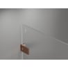 Mexen Lunar-F L faltbare Duschkabine links 80 x 80 cm, transparent, Roségold - 836L-080-080-60-00-L