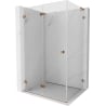 Mexen Lunar-F L klappbare Duschkabine links 85 x 80 cm, transparent, Roségold - 836L-085-080-60-00-L