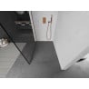 Mexen Kioto Duschwand Walk-in 50 x 200 cm, schwarzer Rahmen 8 mm, Roségold - 800-050-101-60-70