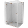 Mexen Lunar-F L klappbare Duschkabine links 95 x 80 cm, transparent, Roségold - 836L-095-080-60-00-L
