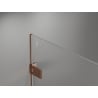 Mexen Lunar-F L klappbare Duschkabine links 90 x 90 cm, transparent, Roségold - 836L-090-090-60-00-L