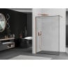 Mexen Kioto Duschwand Walk-in 80 x 200 cm, schwarzer Rahmen 8 mm, Roségold - 800-080-101-60-70