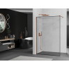 Mexen Kioto Duschwand Walk-in 120 x 200 cm, schwarzer Rahmen 8 mm, Roségold - 800-120-101-60-70