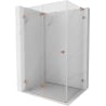 Mexen Lunar-F L faltbare Duschkabine links 100 x 90 cm, transparent, gebürstetes Kupfer - 836L-100-090-65-00-L