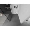 Mexen Kioto Duschwand Walk-in 80 x 200 cm, schwarzer Rahmen 8 mm, schwarz - 800-080-101-70-70