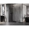 Mexen Lunar-F L faltbare Duschkabine links 95 x 80 cm, transparent, gebürstetes Gun Gray - 836L-095-080-66-00-L