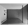 Mexen Kioto Walk-in-Duschwand 120 x 200 cm, schwarzer Rahmen 8 mm, schwarz - 800-120-101-70-70
