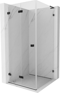 Mexen Lunar-F L Klapp-Duschkabine links 80 x 80 cm, transparent, schwarz - 836L-080-080-70-00-L